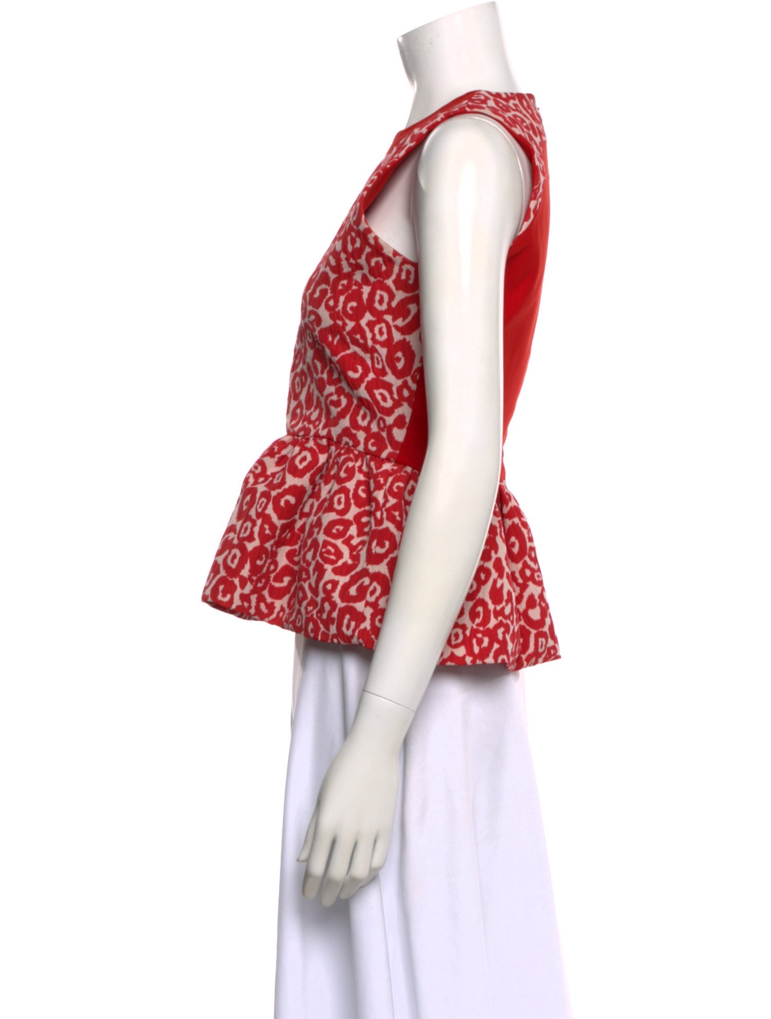 Preen by Thornton Bregazzi Printed Crew Neck Crop Top