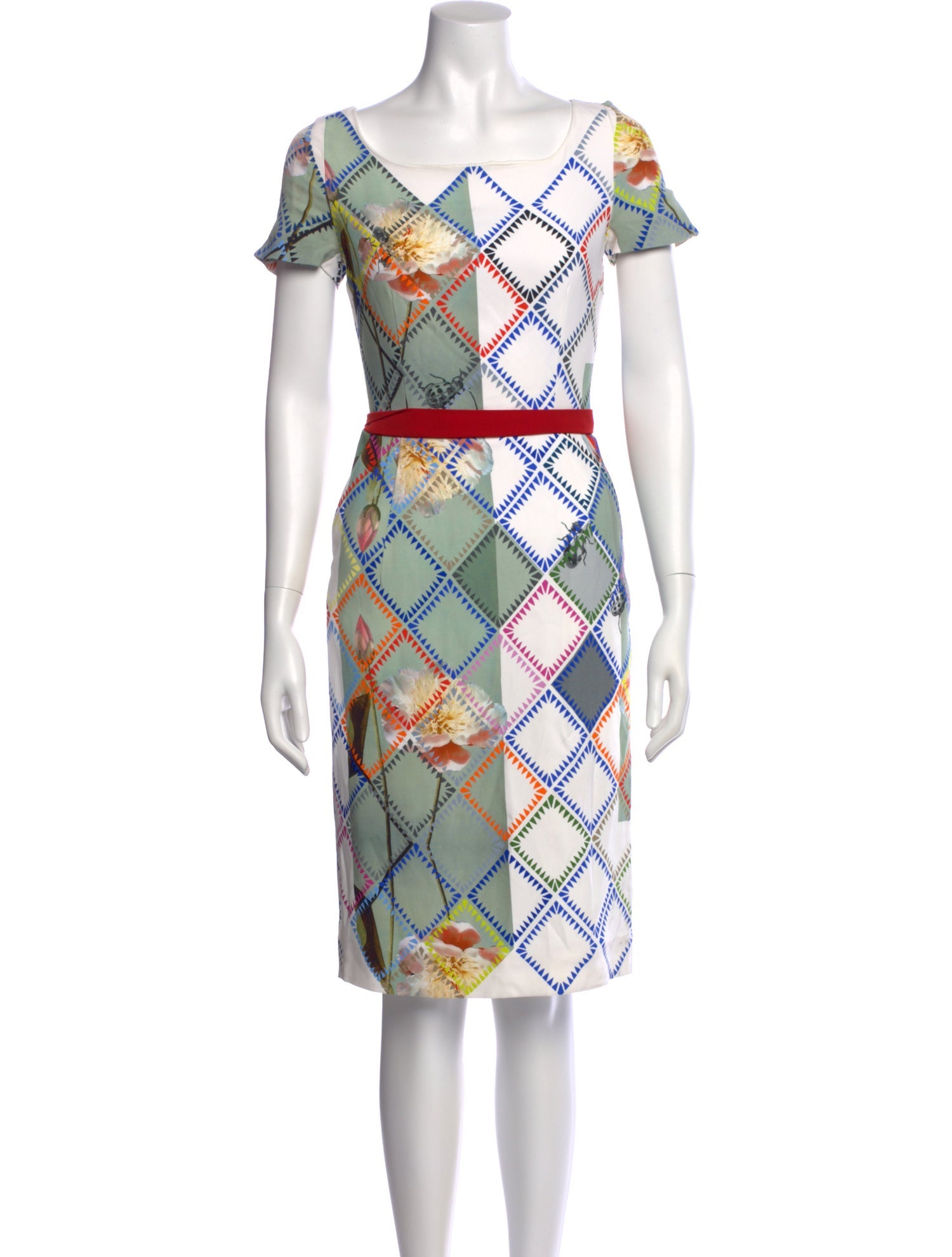 Preen by Thornton Bregazzi Printed Knee-Length Dress