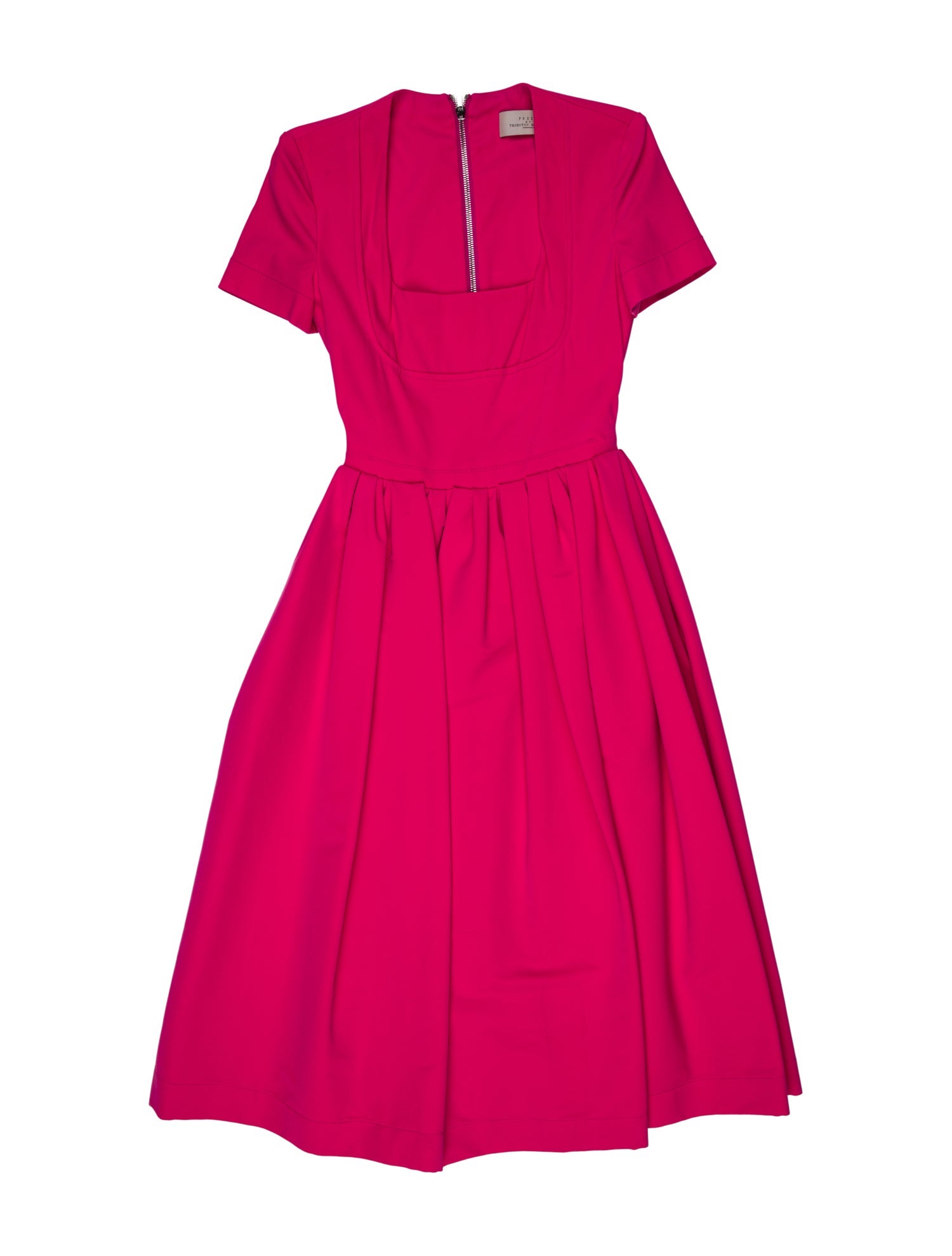 Preen by Thornton Bregazzi Square Neckline Midi Length Dress