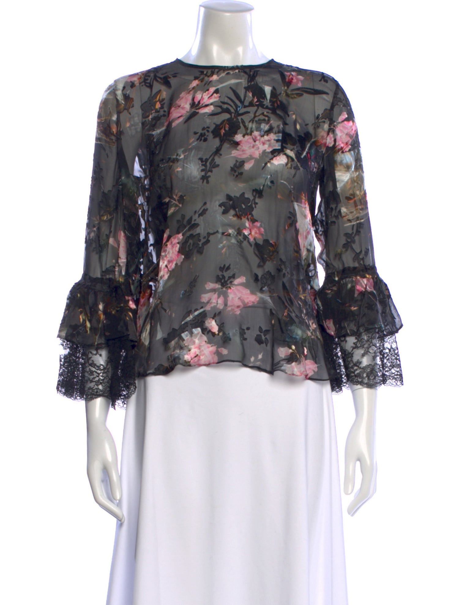 Preen by Thornton Bregazzi Silk Floral Print Blouse