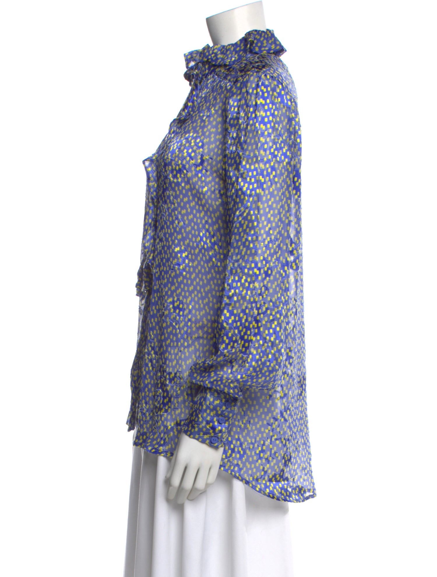 Preen by Thornton Bregazzi Patterned Long Sleeve Blouse