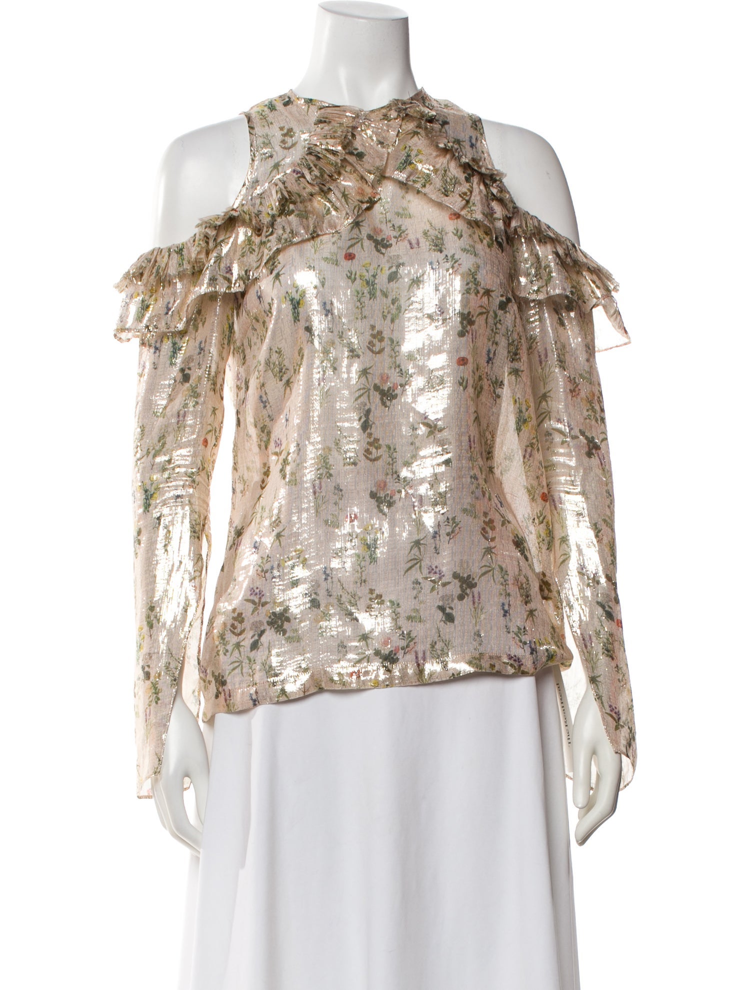 Preen by Thornton Bregazzi Silk Floral Print Blouse