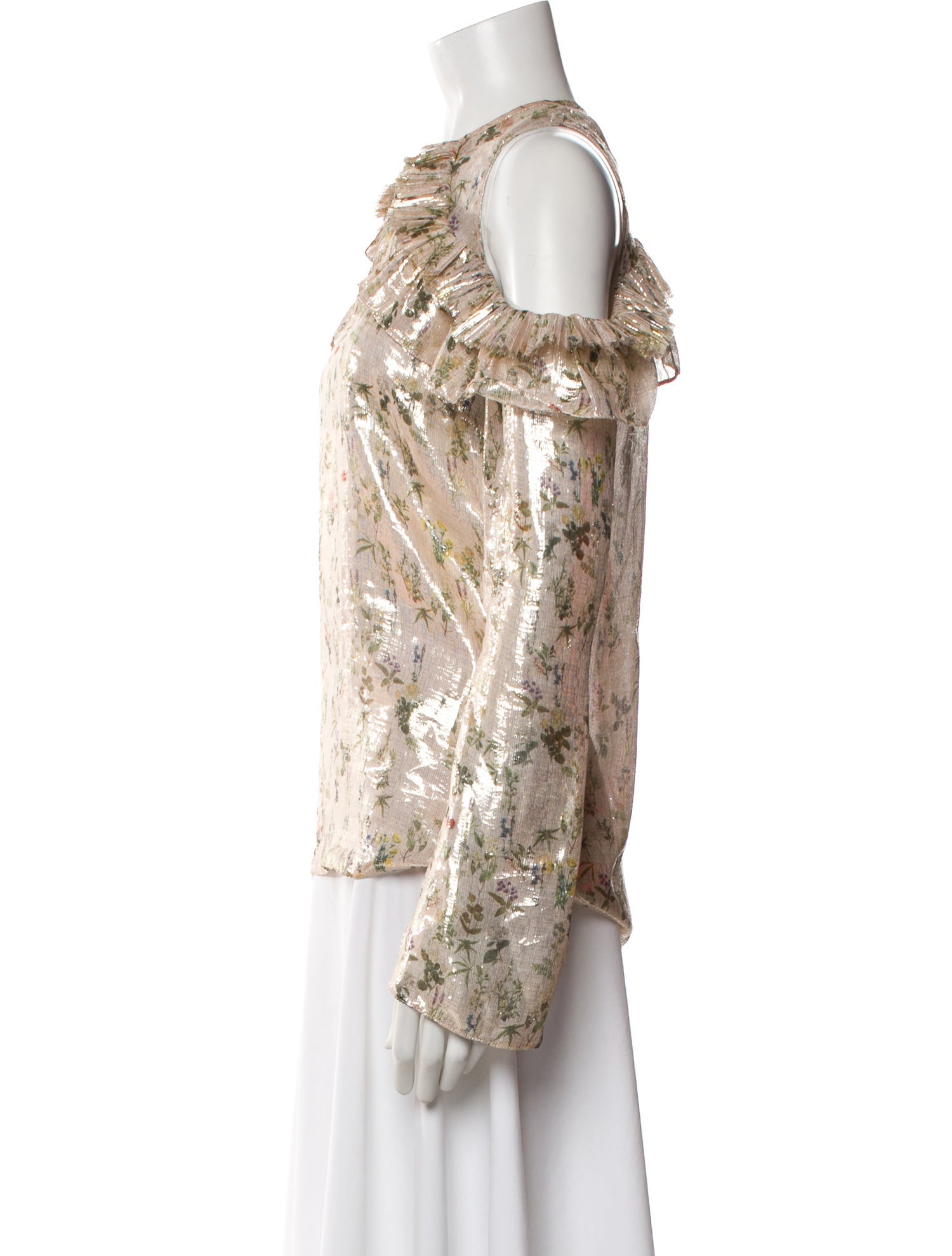 Preen by Thornton Bregazzi Silk Floral Print Blouse