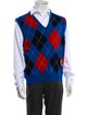 Pringle of Scotland Virgin Wool Plaid Print Sweater Vest