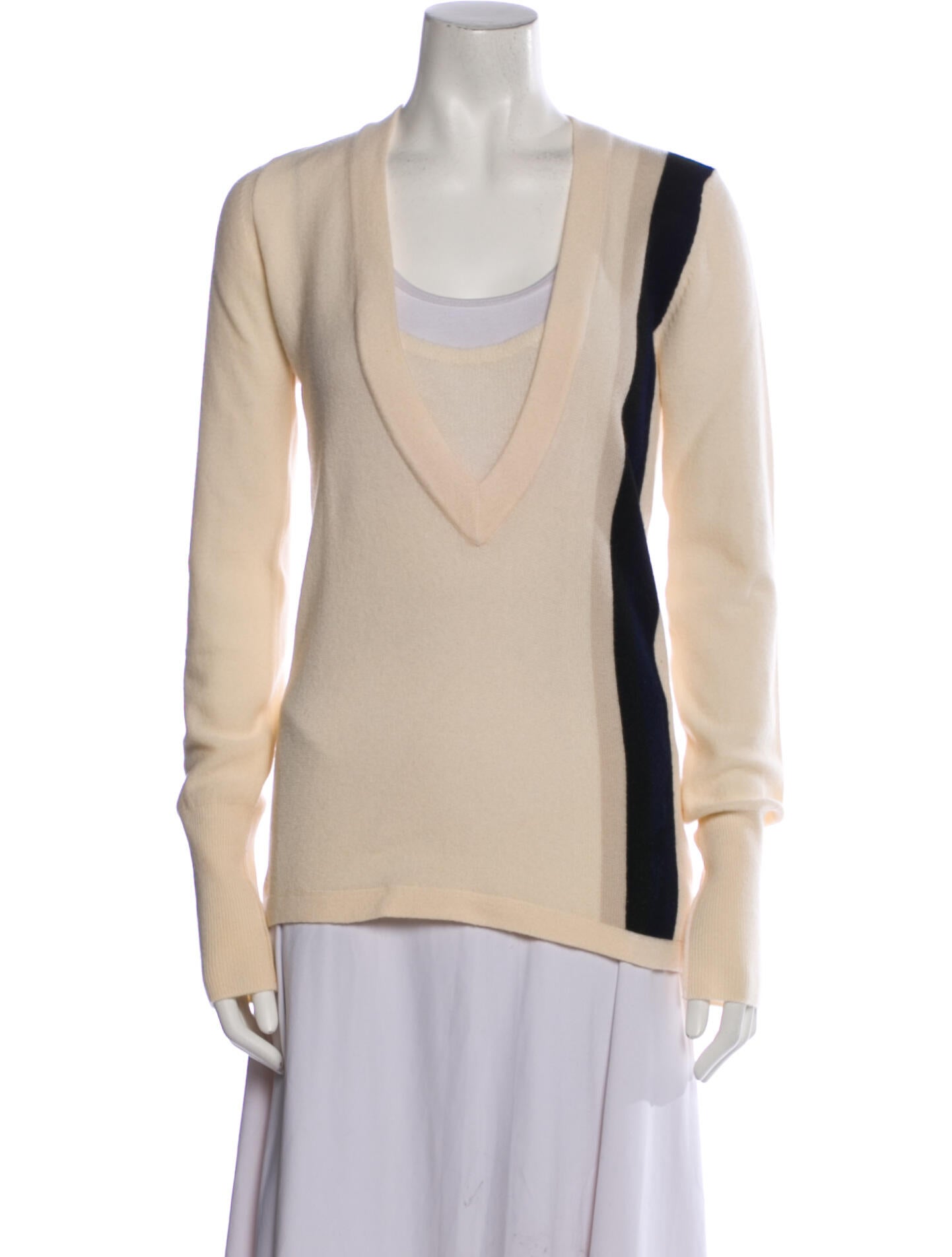 Pringle of Scotland Cashmere Colorblock Pattern Sweater