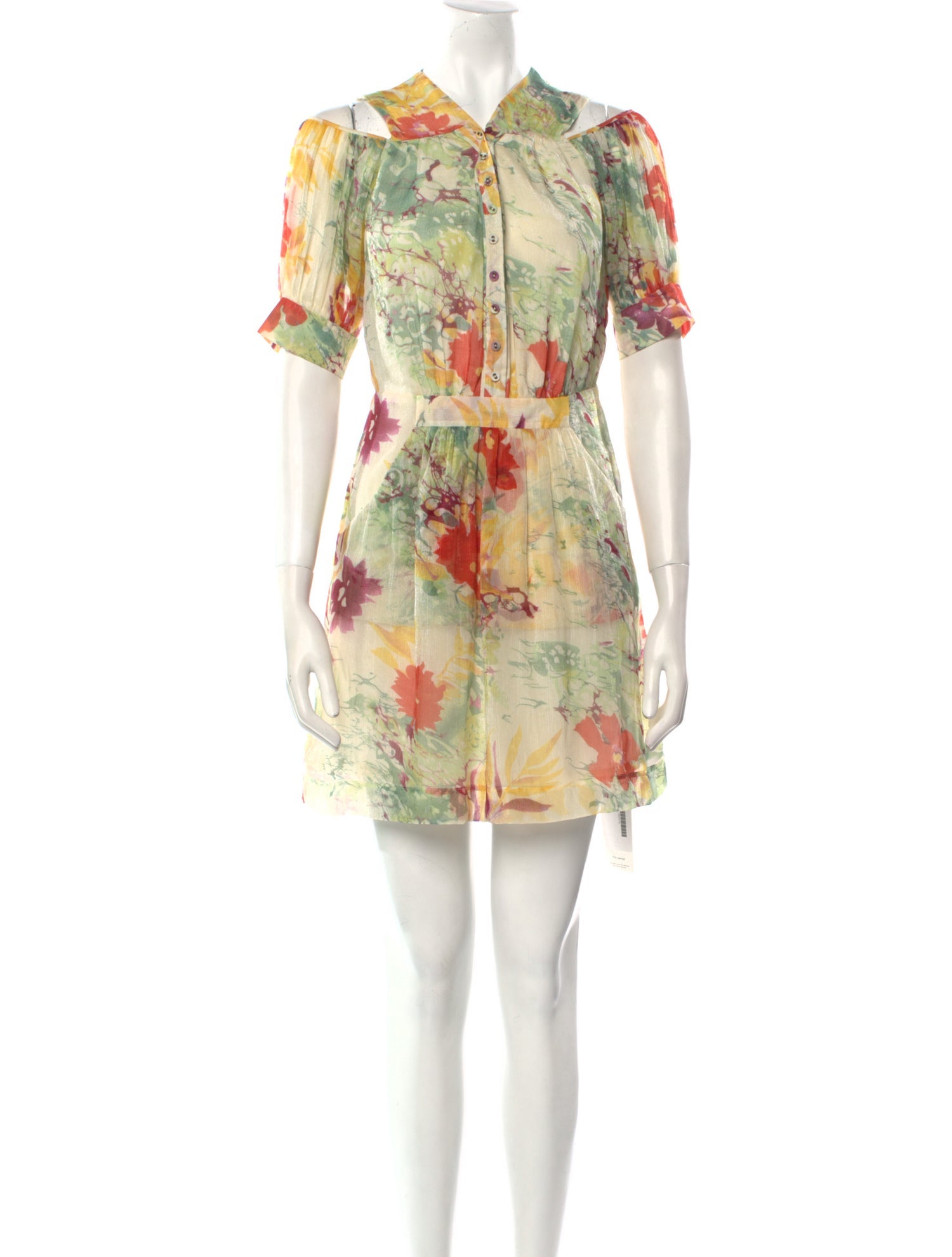 Pringle of Scotland Floral Print Mini Dress