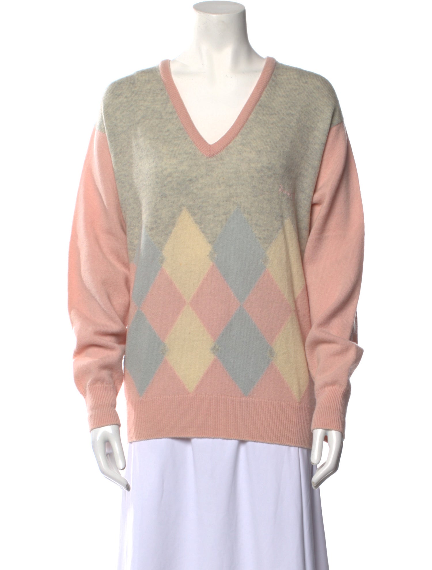 Pringle of Scotland Wool Colorblock Pattern Sweater