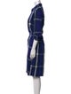 Pringle of Scotland Plaid Print Midi Length Dress