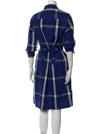 Pringle of Scotland Plaid Print Midi Length Dress