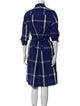 Pringle of Scotland Plaid Print Midi Length Dress