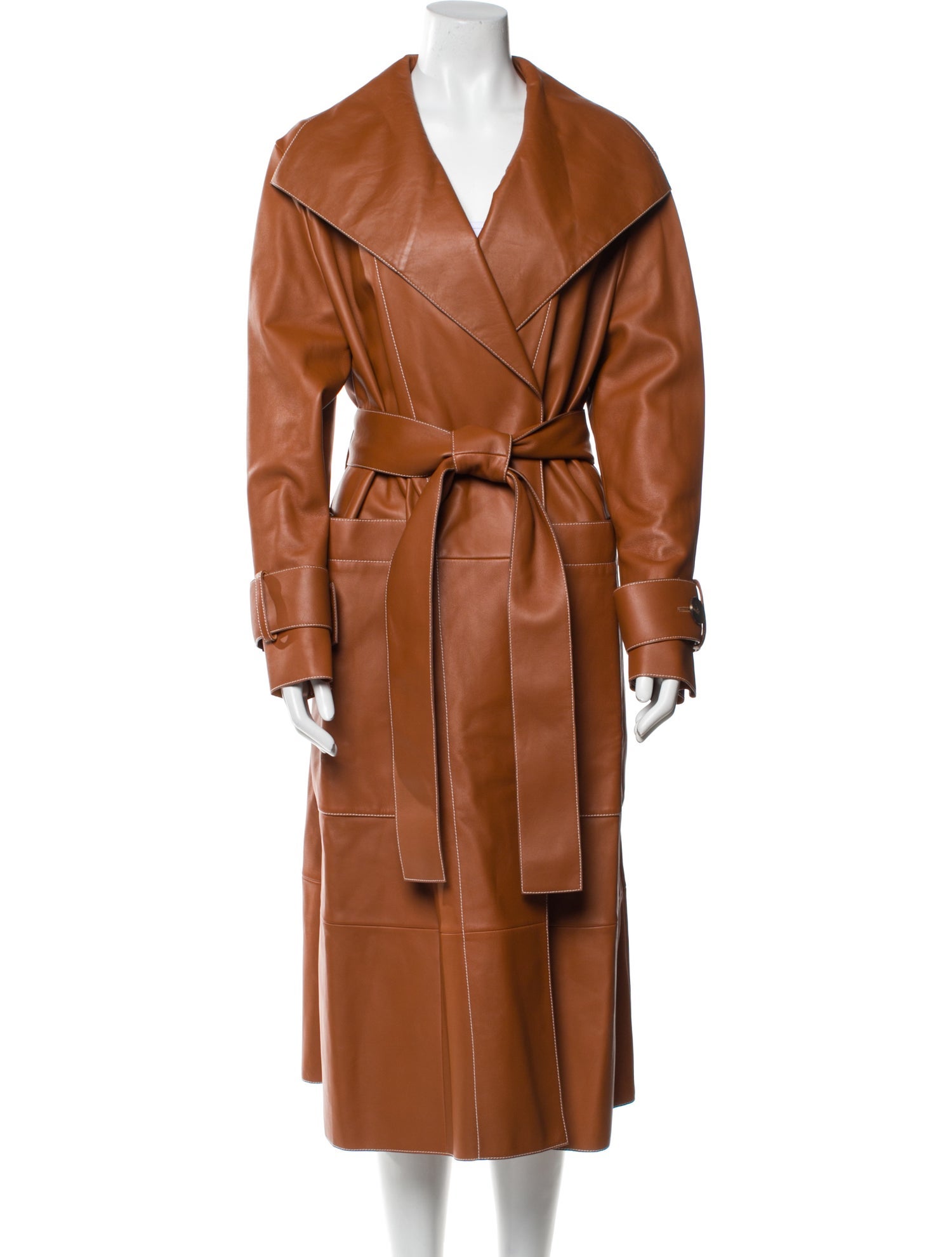 Pringle of Scotland Faux Leather Trench Coat