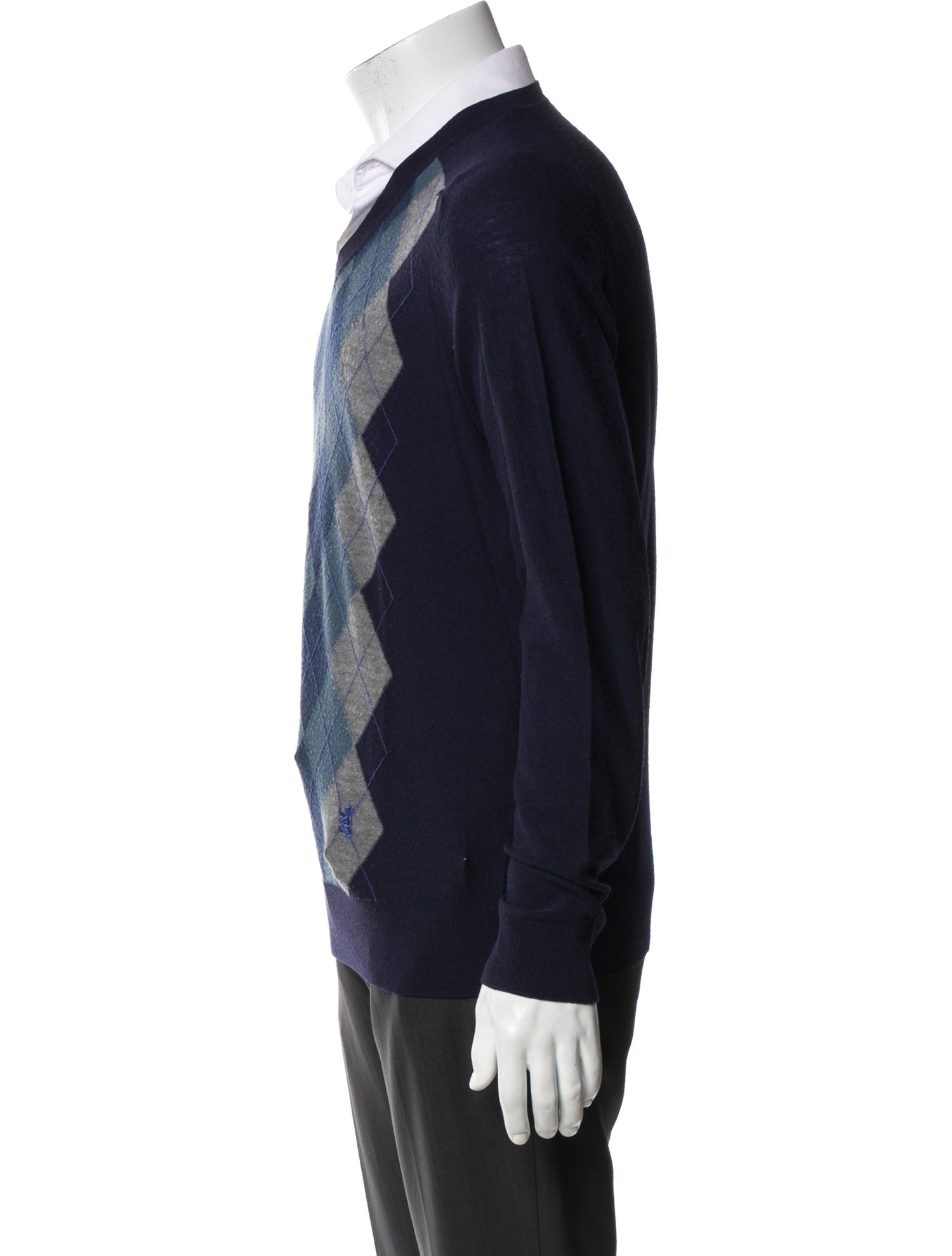 Pringle of Scotland Merino Wool Plaid Print Pullover