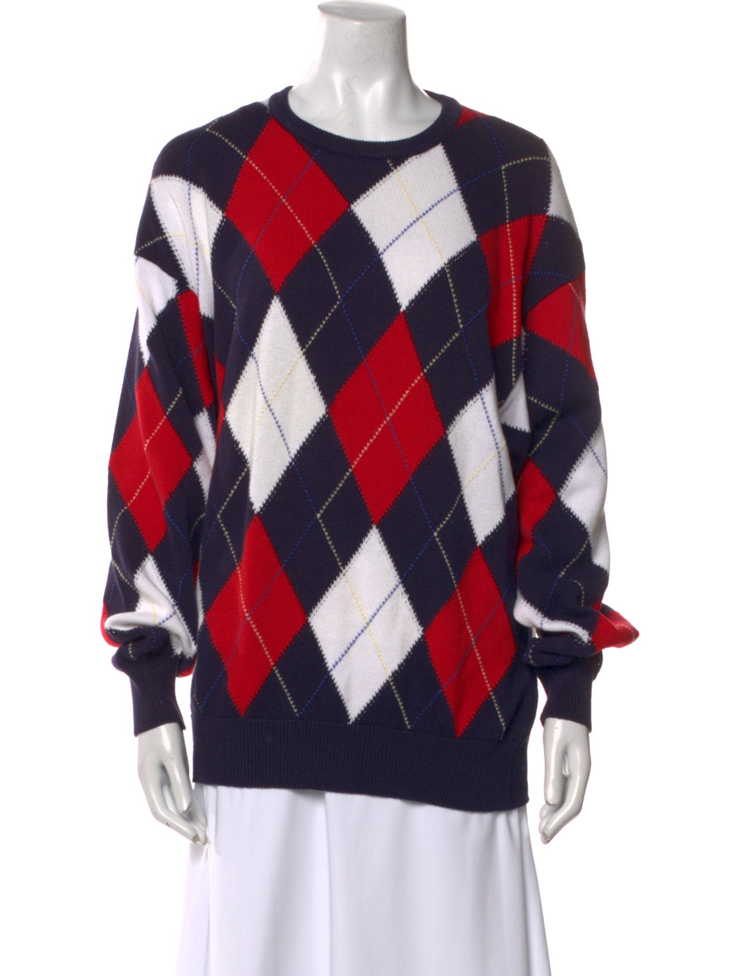 Pringle of Scotland Plaid Print Scoop Neck Sweater