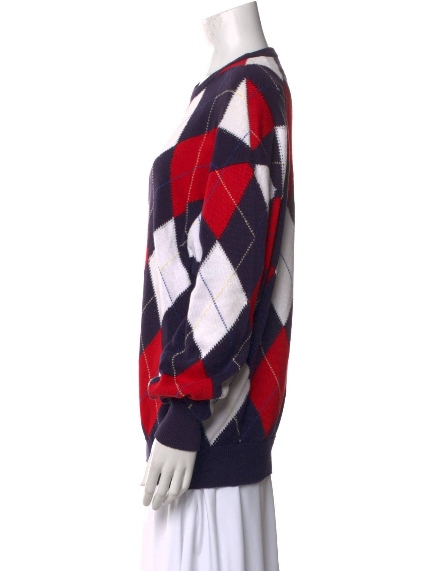 Pringle of Scotland Plaid Print Scoop Neck Sweater