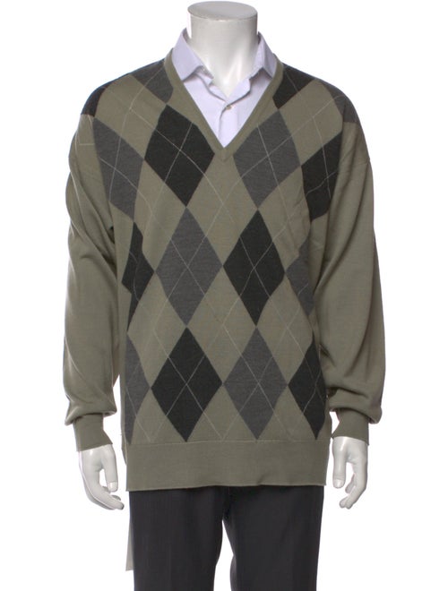 Pringle of Scotland Lambswool Plaid Print Pullover