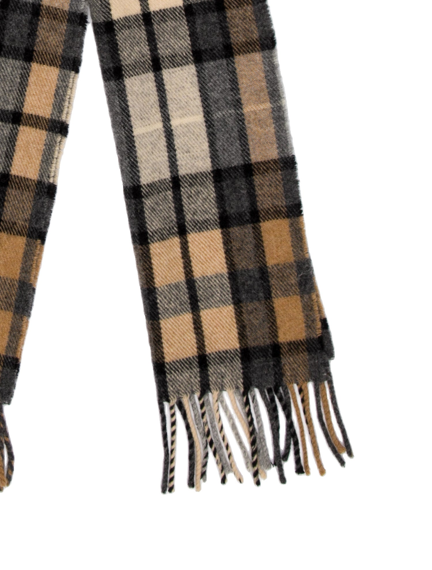 Pringle of Scotland Wool Plaid Print Scarf