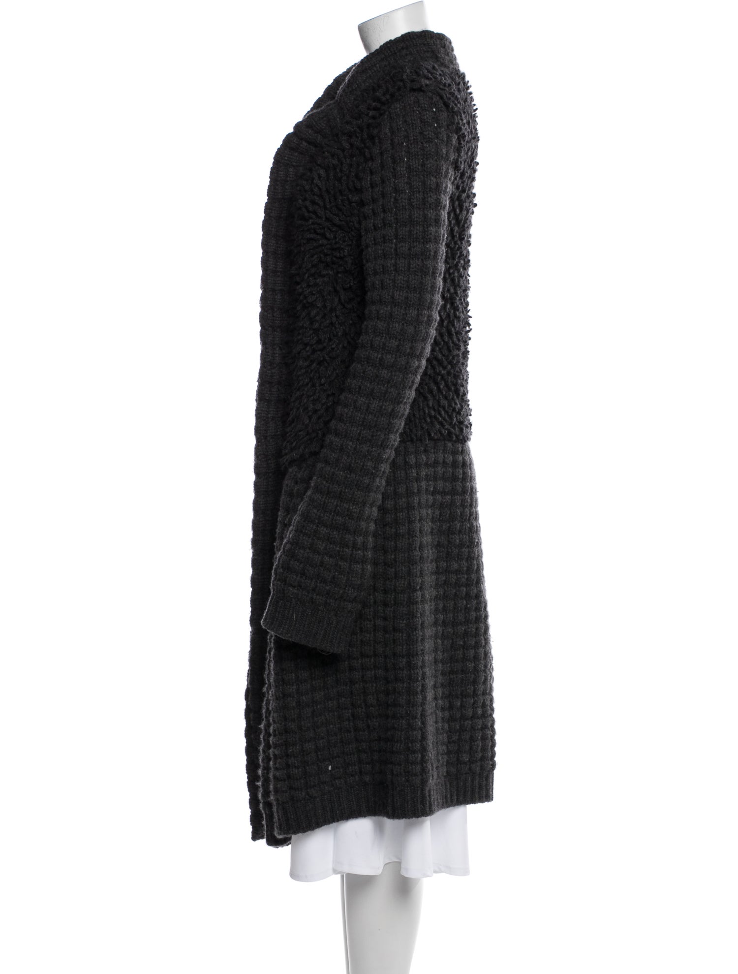 Pringle of Scotland Cashmere Printed Faux Fur Coat