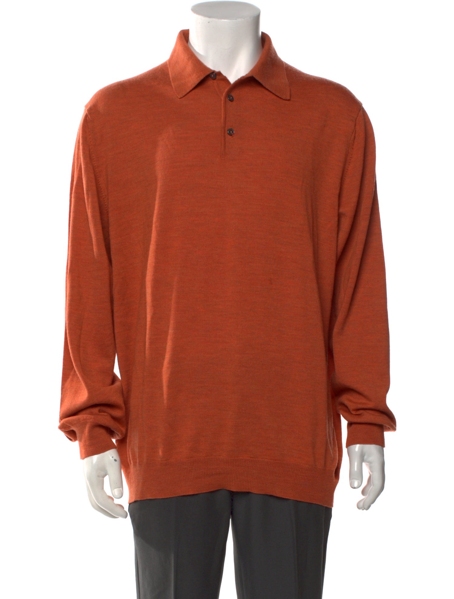 Pringle of Scotland Merino Wool Collar Polo Sweater