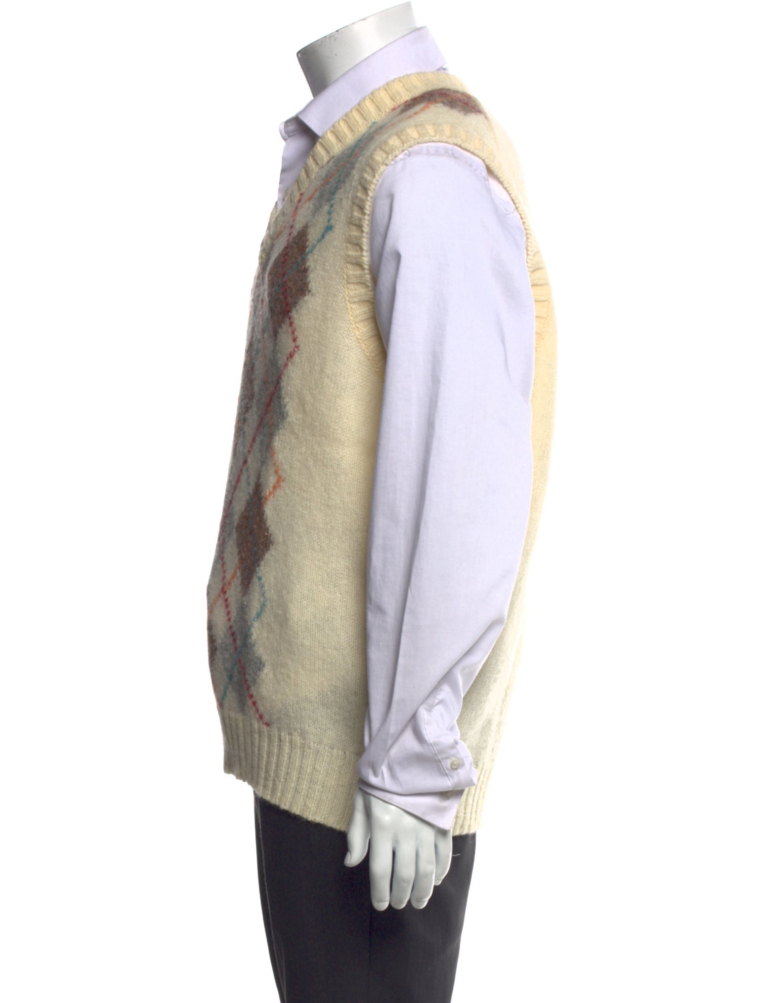 Pringle of Scotland Wool Plaid Print Sweater Vest