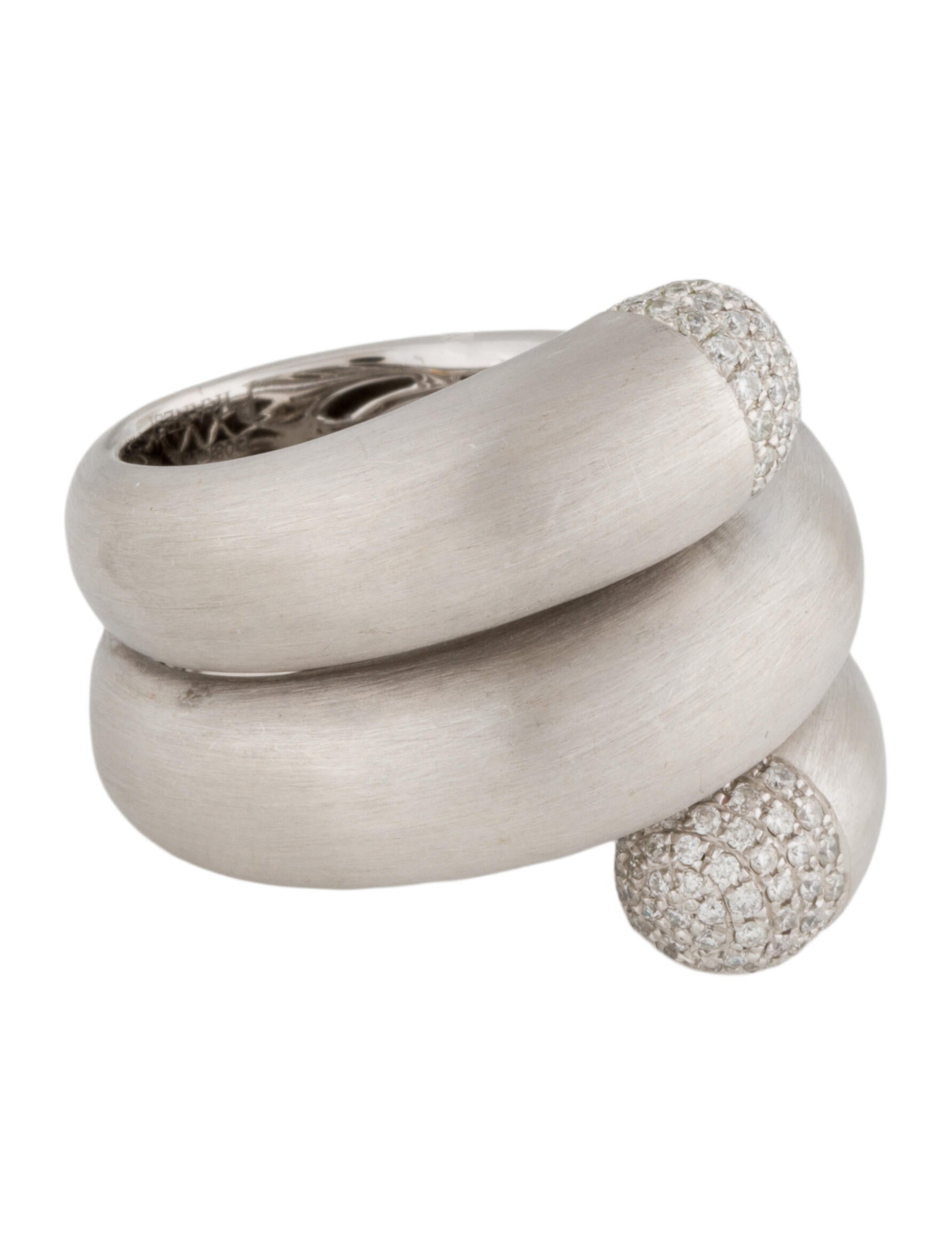 Piranesi 18K Diamond Swirl Ring