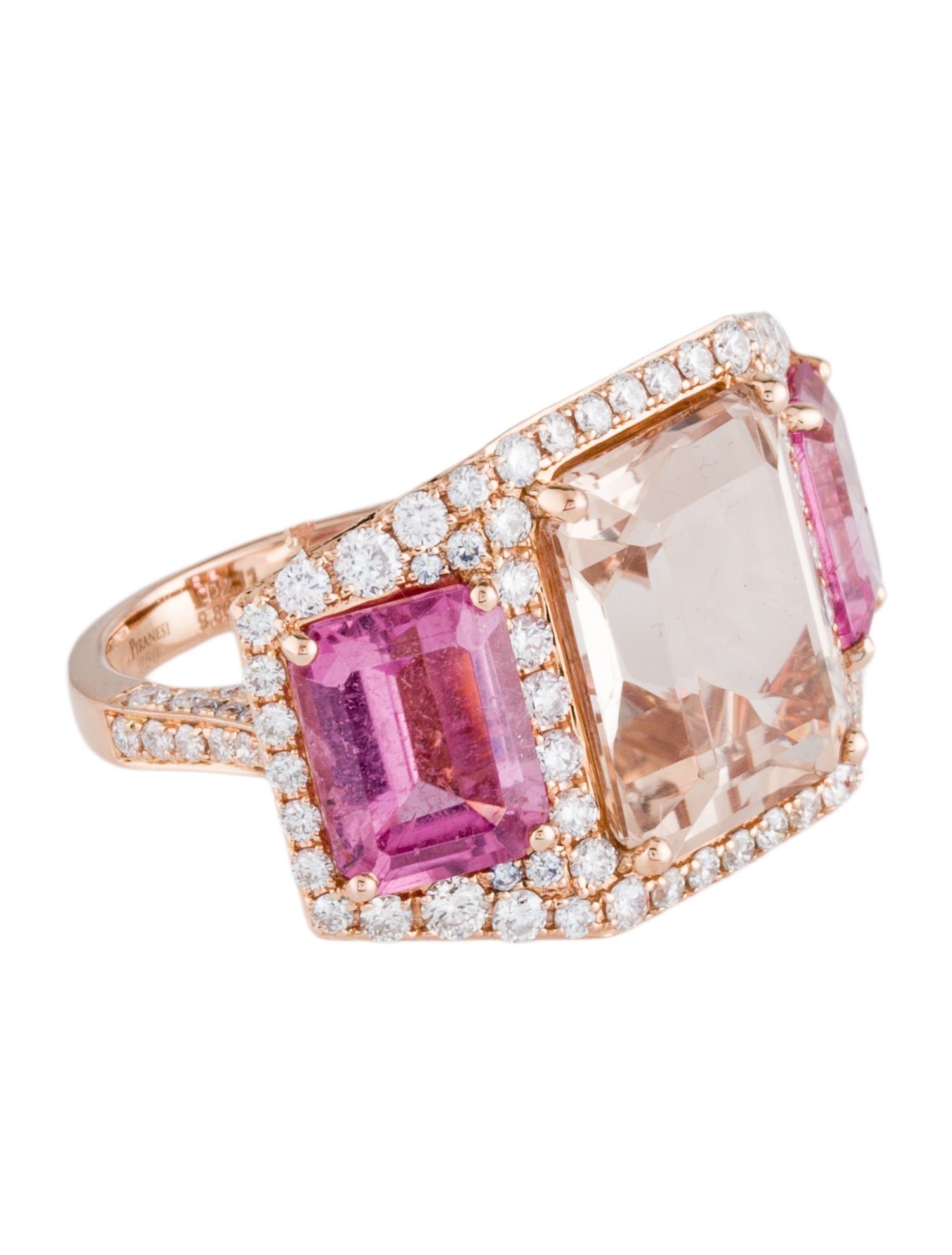 Piranesi 18K Topaz, Tourmaline & Diamond Cocktail Ring