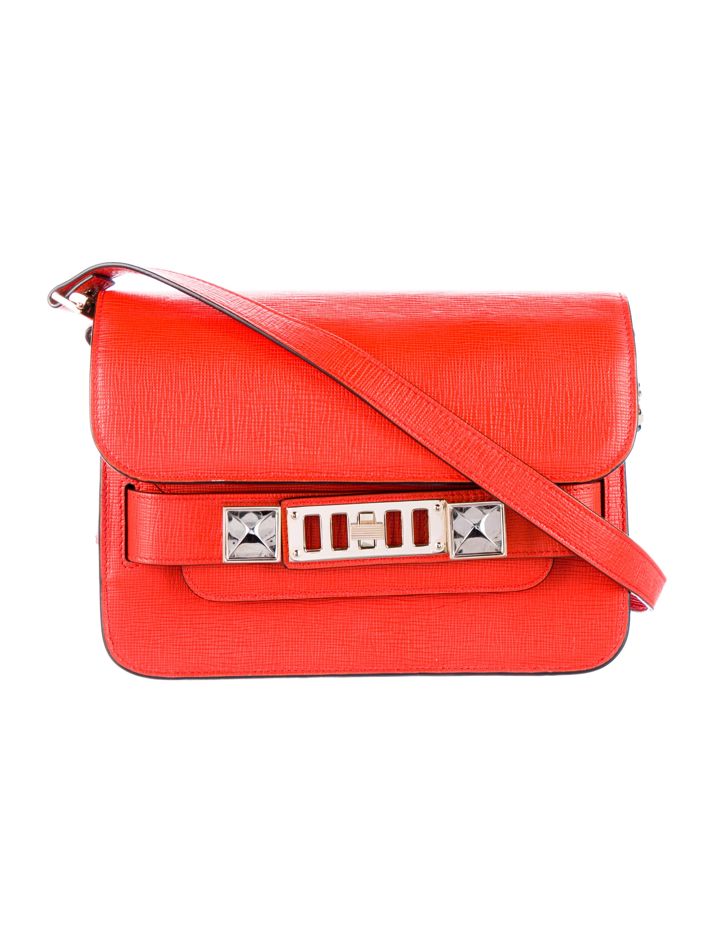 Proenza Schouler Leather Crossbody Bag Orange Crossbody Bags