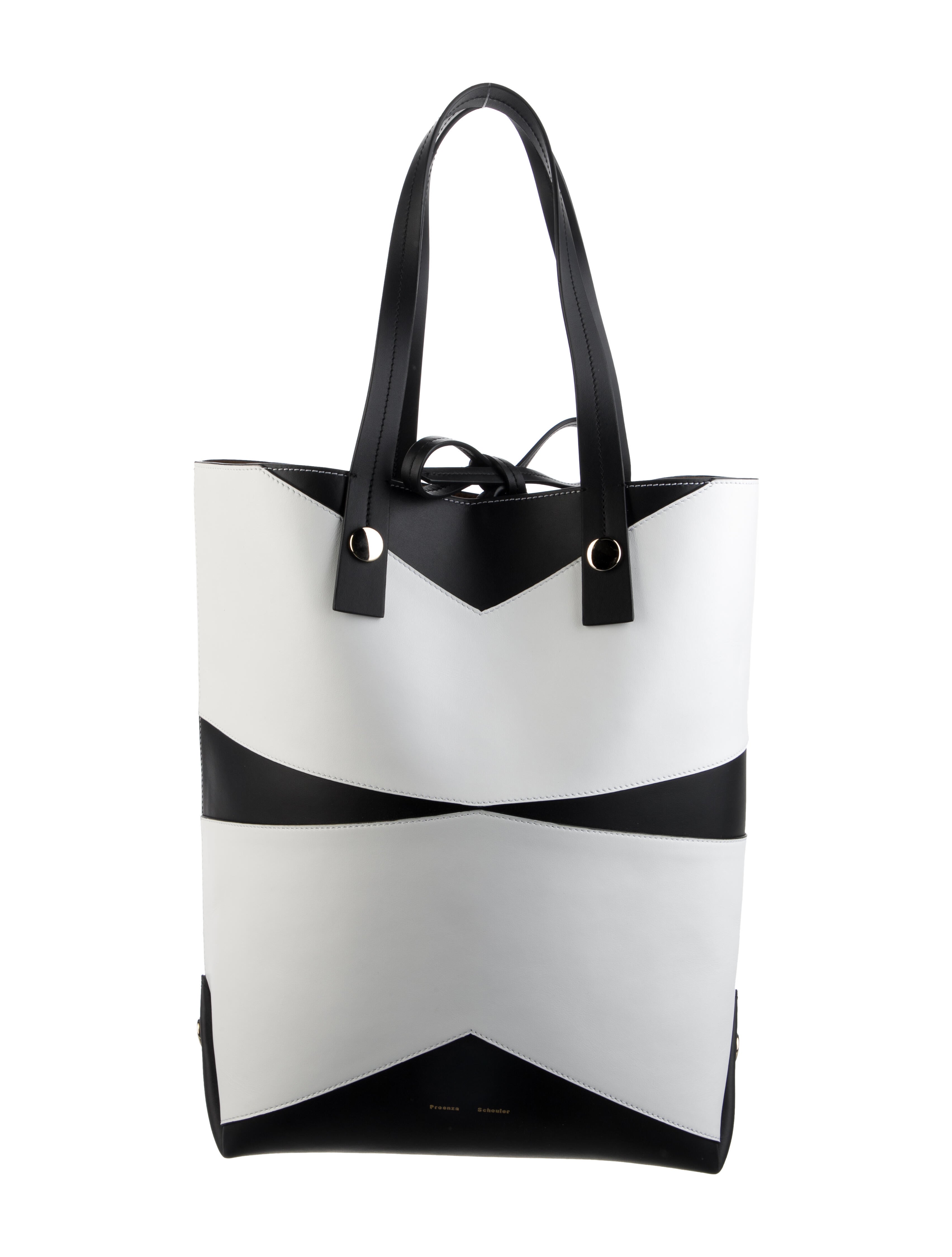 Proenza Schouler Leather Tote Bag White Totes, Handbags PRO115365 The RealReal