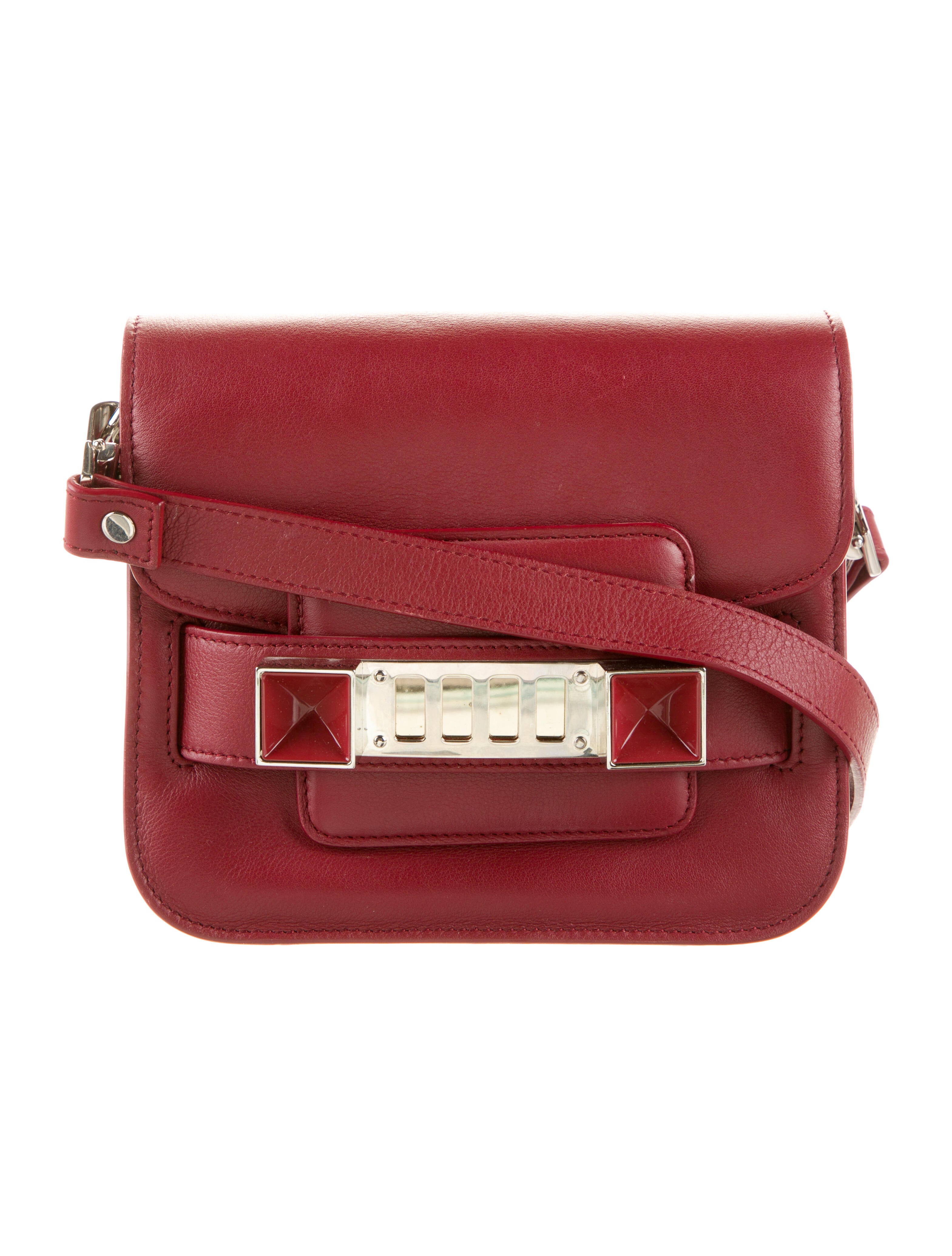 Proenza Schouler Leather Crossbody Bag Burgundy Crossbody Bags