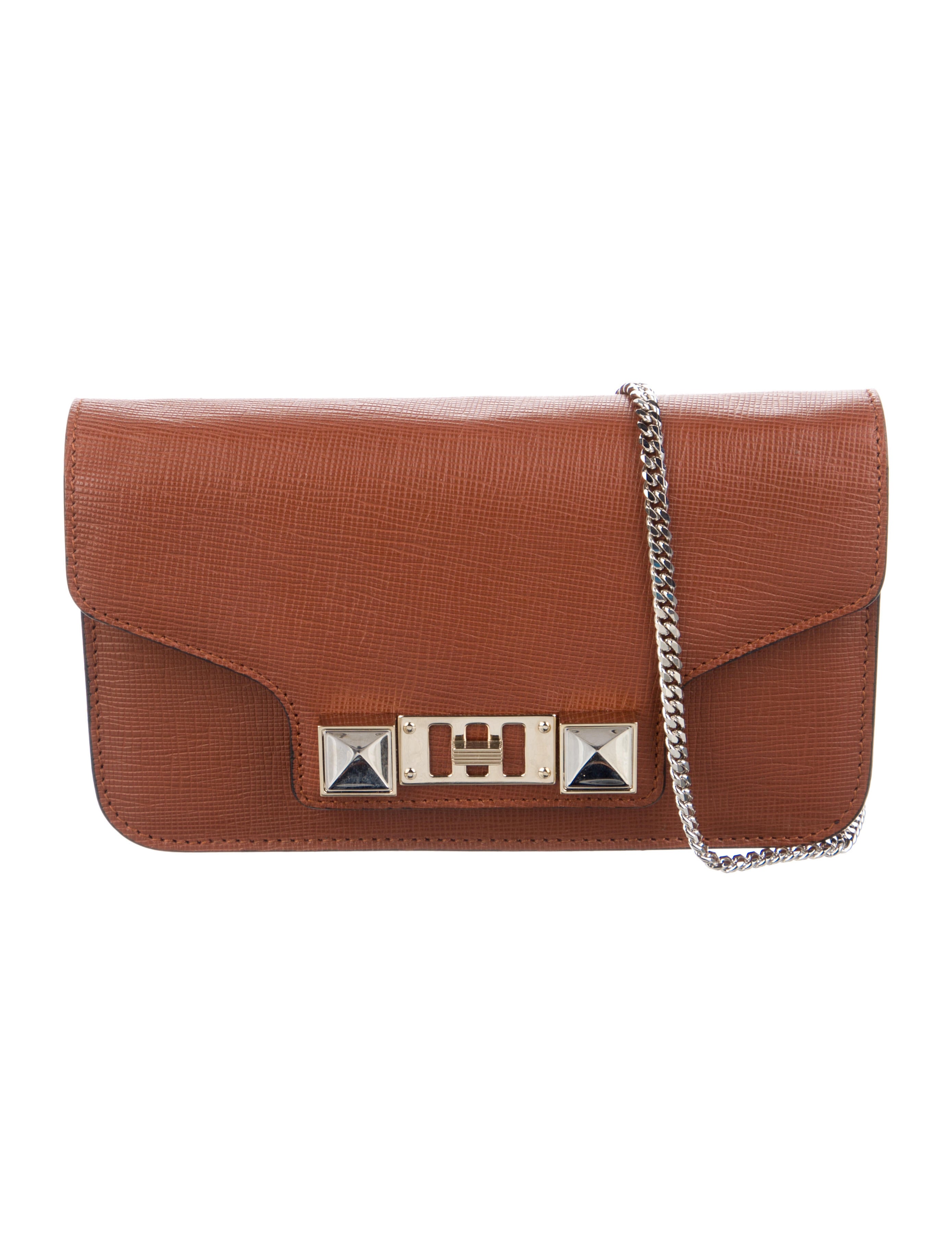 Proenza Schouler Leather ChainLink Crossbody Bag Brown Crossbody