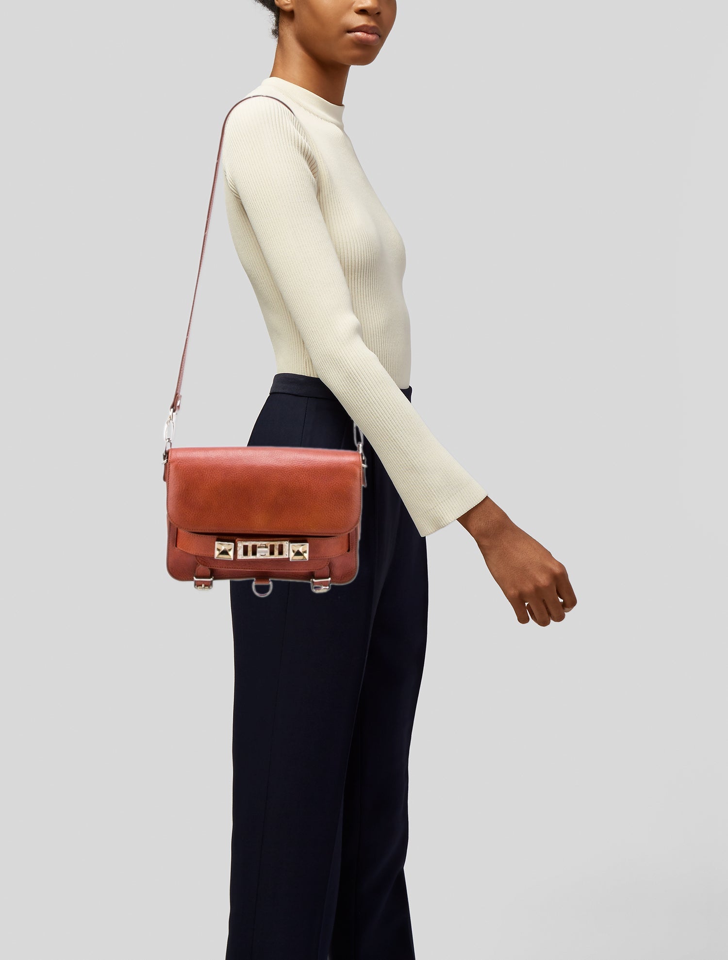 Proenza Schouler Leather Crossbody Bag Brown Crossbody Bags Handbags PRO126055 The RealReal