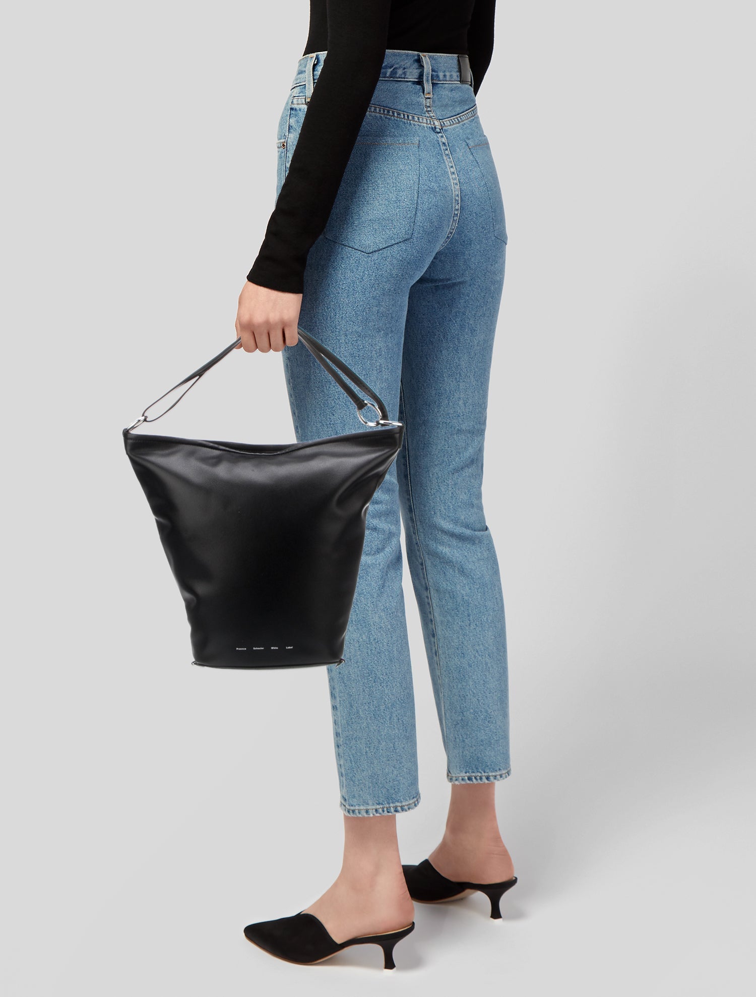 Spring Bucket Bags Proenza Schouler Leather Spring Bucket Bag - Black Bucket Bags ...
