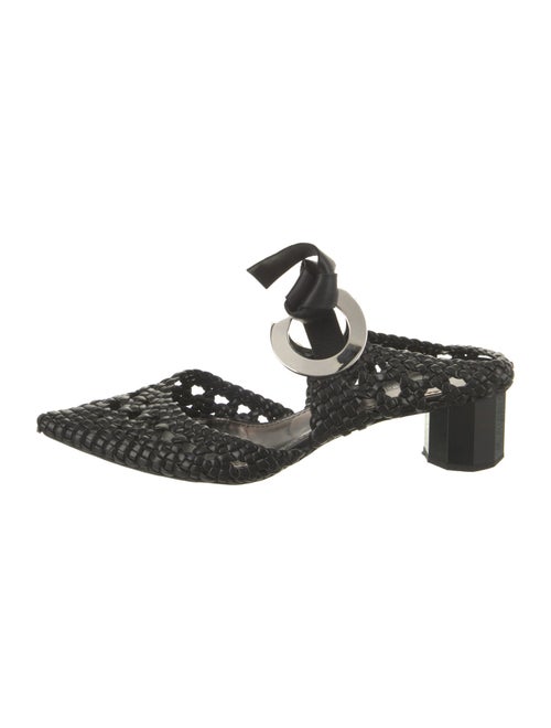 Proenza Schouler Leather Floral Print Mules