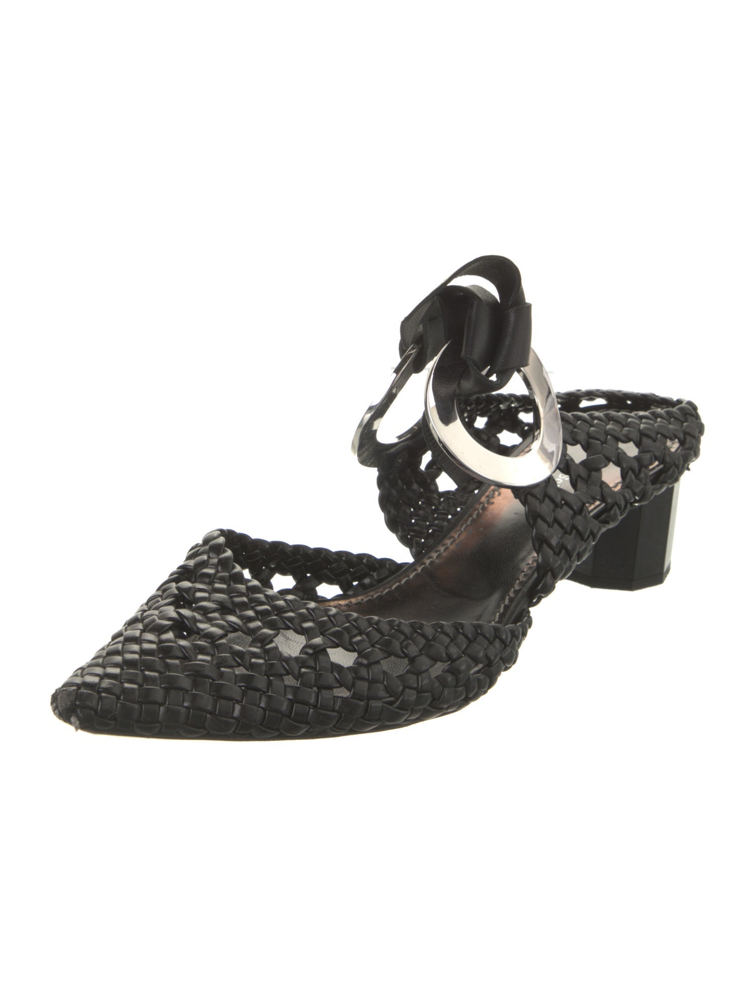 Proenza Schouler Leather Floral Print Mules