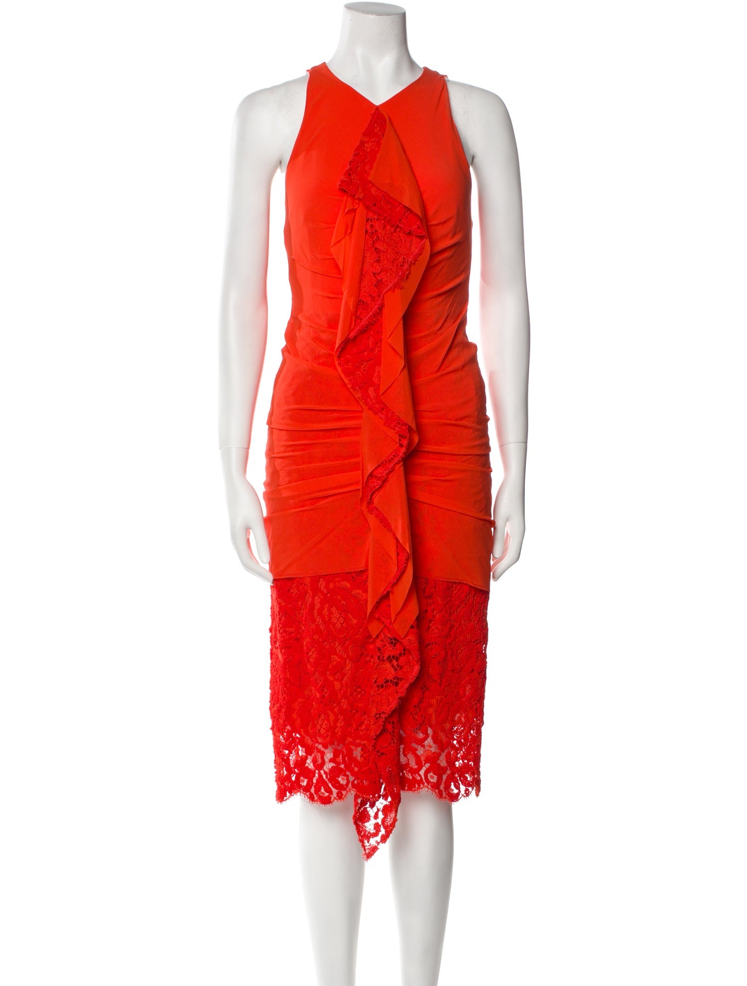 Proenza Schouler V-Neck Midi Length Dress