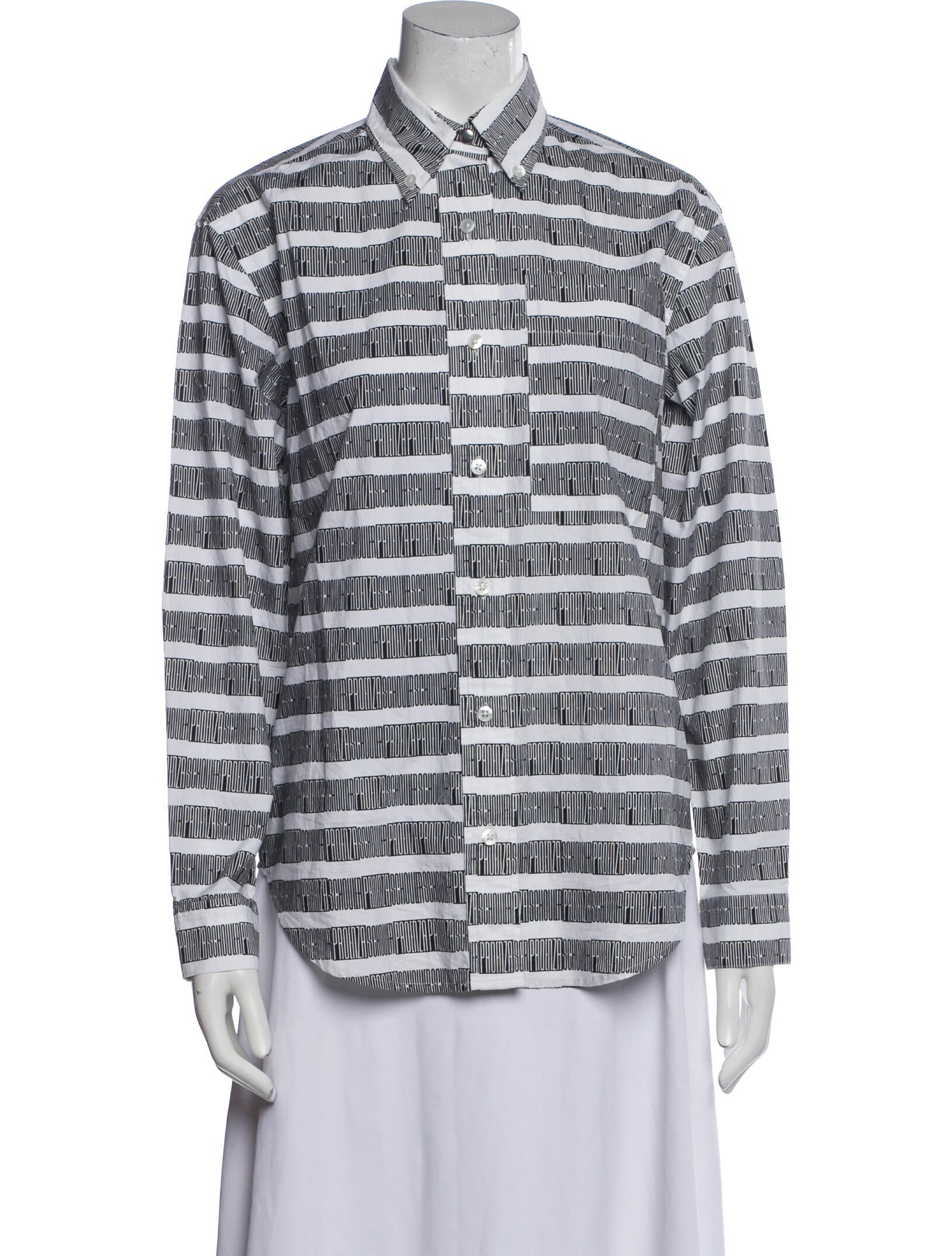 Proenza Schouler Printed Long Sleeve Button-Up Top w/ Tags