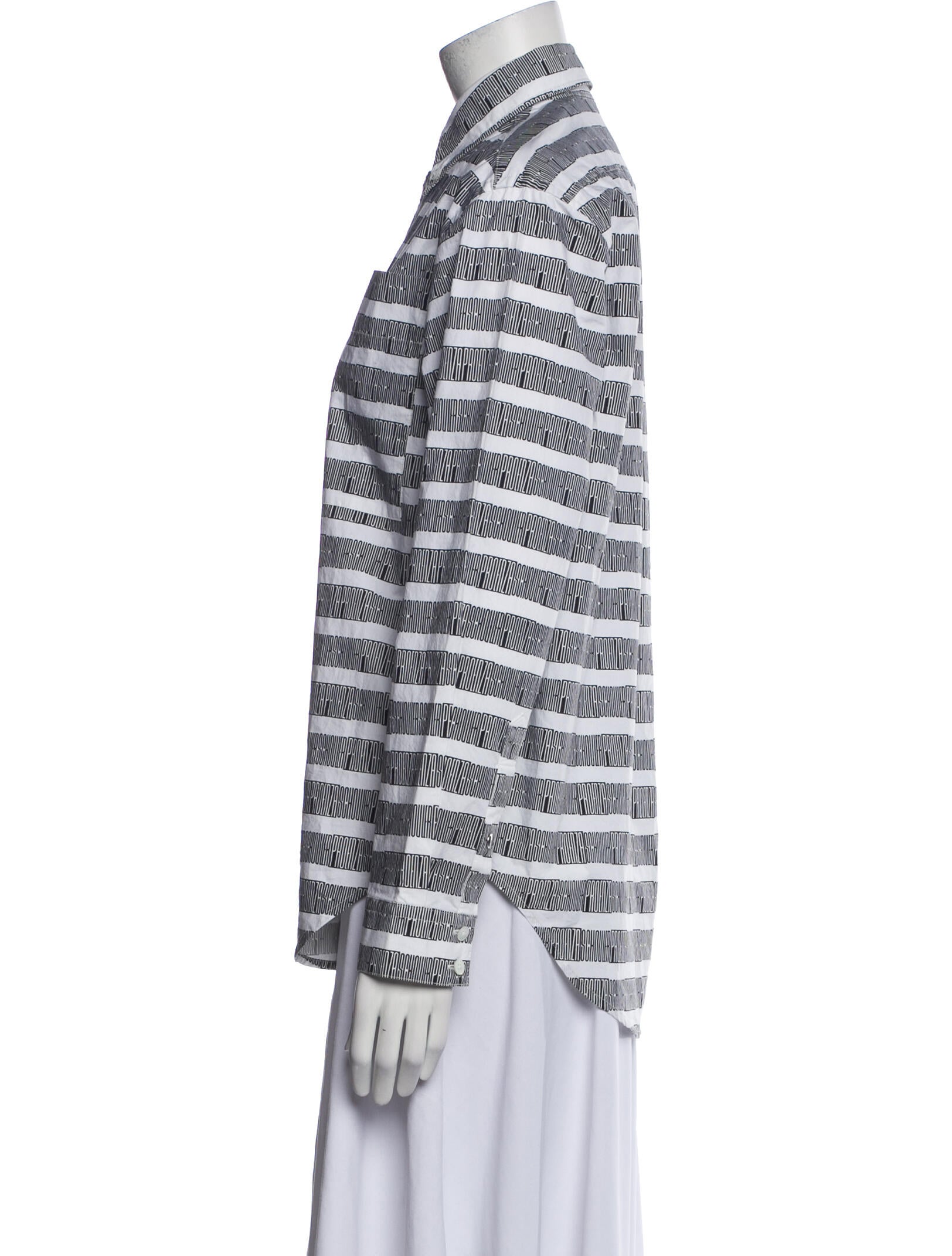 Proenza Schouler Printed Long Sleeve Button-Up Top w/ Tags