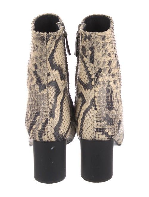 Proenza Schouler Snakeskin Animal Print Lace-Up Boots