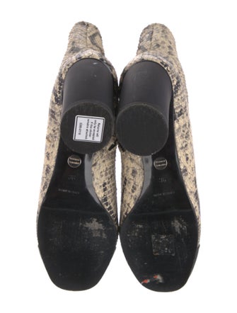 Proenza Schouler Snakeskin Animal Print Lace-Up Boots