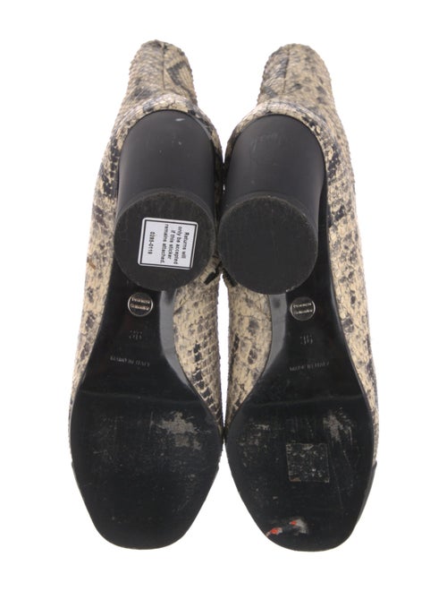 Proenza Schouler Snakeskin Animal Print Lace-Up Boots