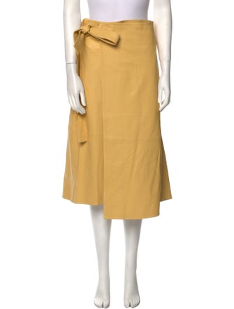 Proenza Schouler Lambskin Midi Length Skirt