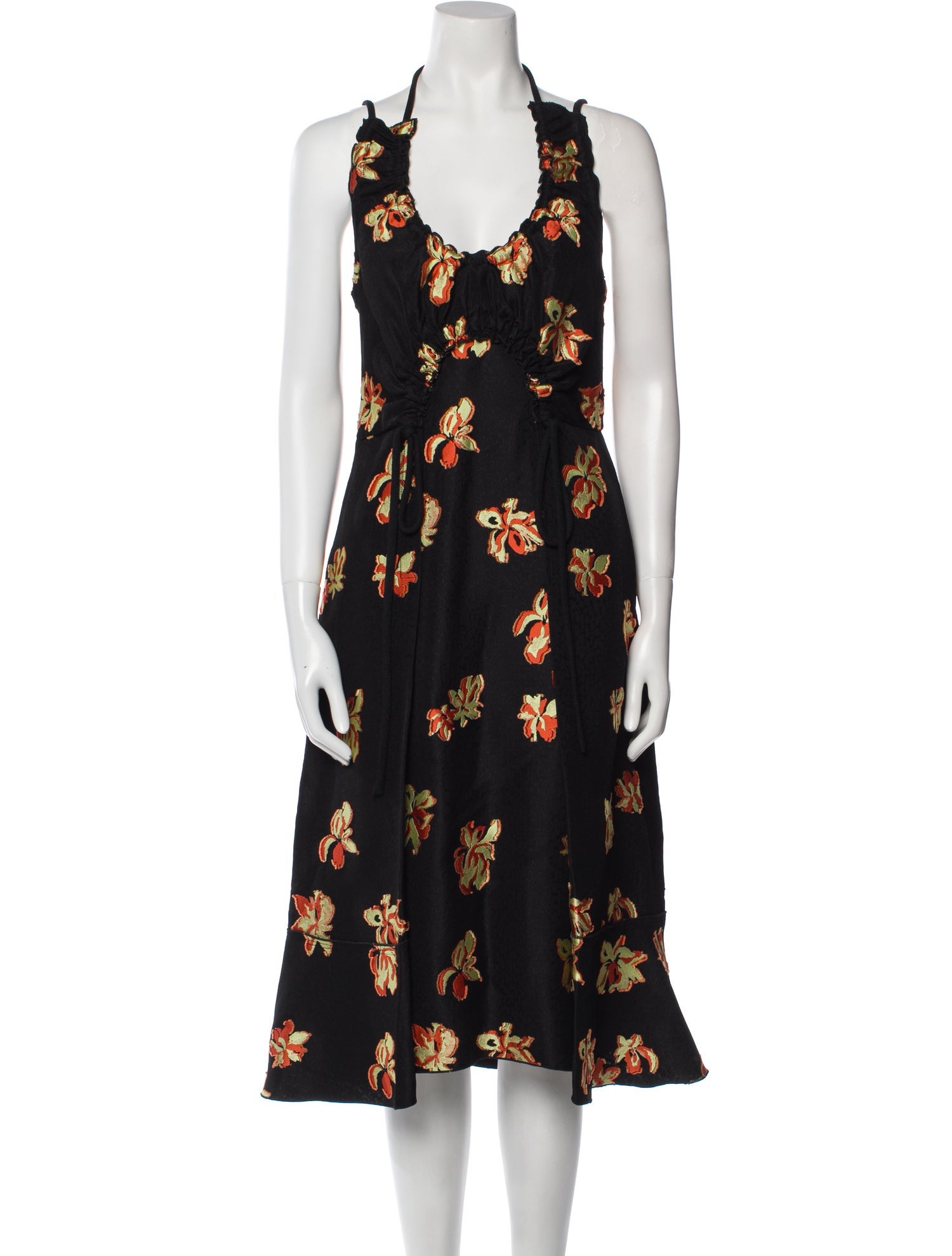 Proenza Schouler Floral Print Midi Length Dress