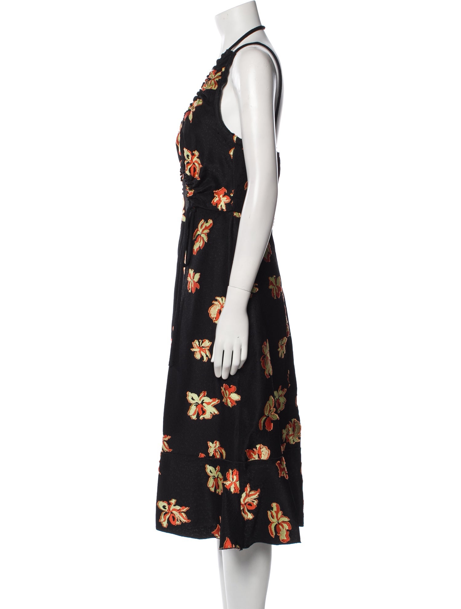 Proenza Schouler Floral Print Midi Length Dress