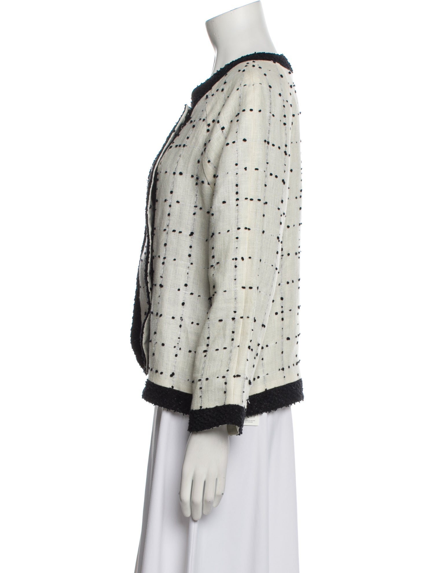 Proenza Schouler Linen Plaid Print Evening Jacket