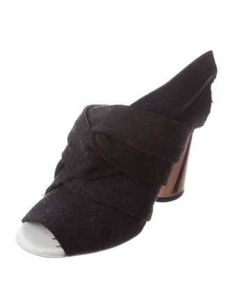 Proenza Schouler Wool Pleated Accents Mules