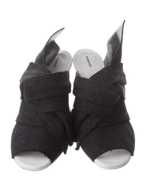 Proenza Schouler Wool Pleated Accents Mules