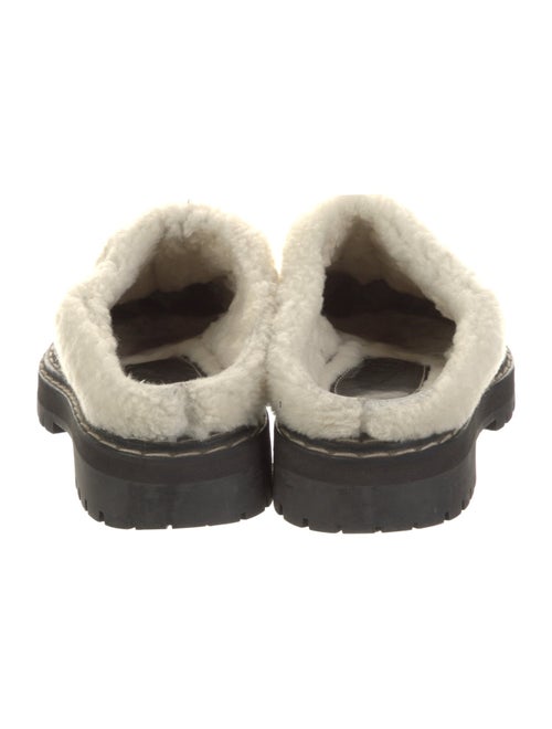 Proenza Schouler Leather Fur Trim Mules