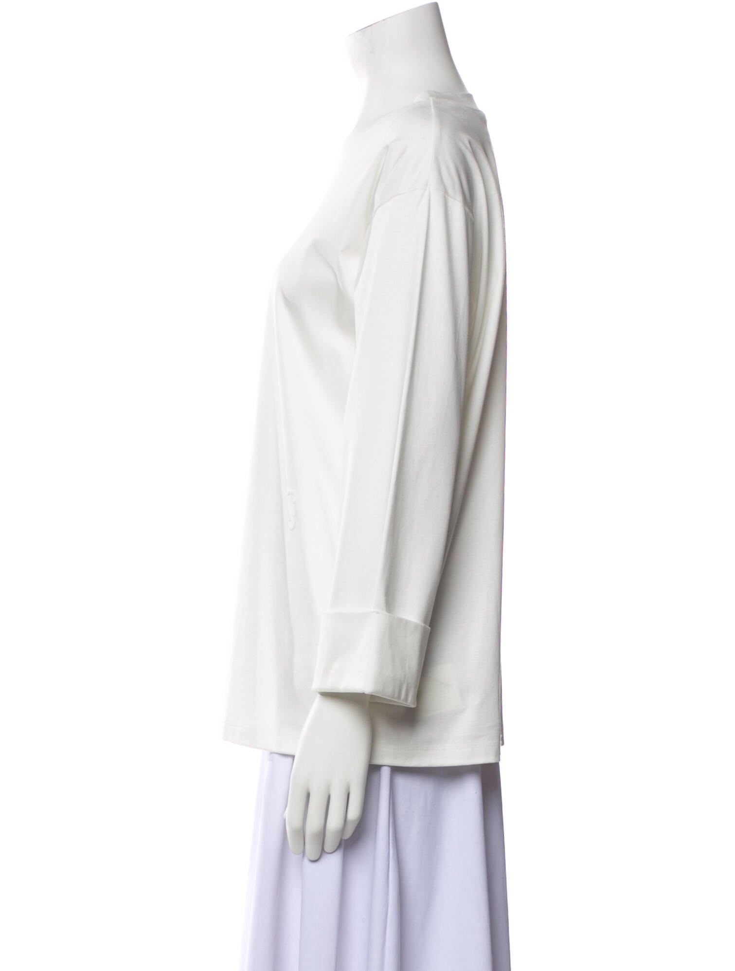 Proenza Schouler Bateau Neckline Three-Quarter Sleeve Blouse