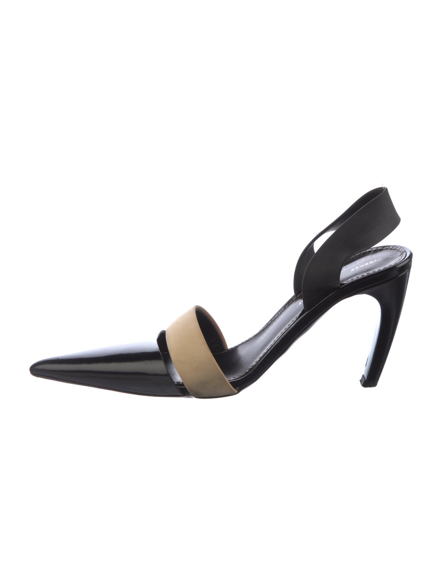 Proenza Schouler Leather Studded Accents Slingback Pumps