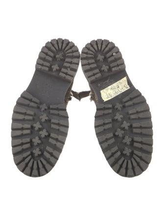 Proenza Schouler Printed Raw-Edge Trim Combat Boots