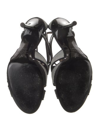 Proenza Schouler Sequins Bow Accents T-Strap Sandals